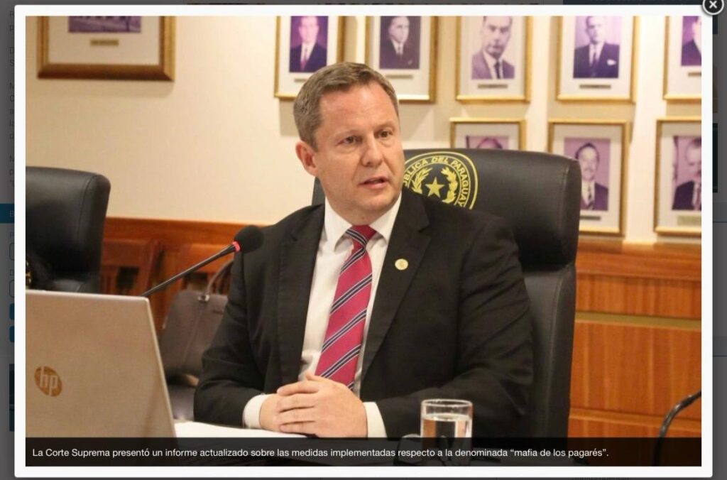 Pleno de la Corte. Informe de la CSJ detalla depuración de expedientes, auditorías y sumarios disciplinarios contra irregularidades judiciales en Juzgado de Paz-"mafia de los pagarés".